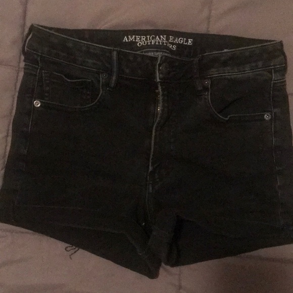American eagle black super super stretch shorts - Picture 1 of 3